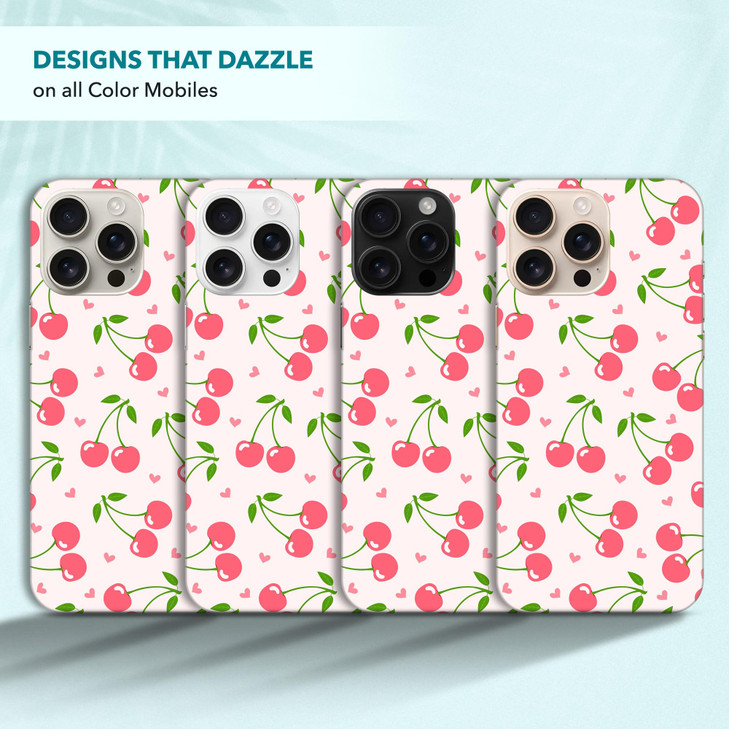 SuzaCase Back Case for iPhone 16 Pro Max iPhone 16 Pro Max Case with Stylish Cherry Pink Pattern Design Printed Cute Sle