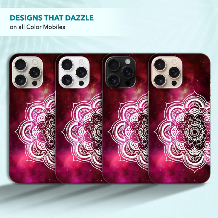 SuzaCase Back Case for iPhone 16 Pro Max iPhone 16 Pro Max Case with Stylish Mandala Nebula Galaxy Design Printed Cute S