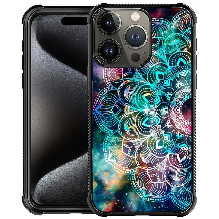 ZHEGAILIAN Compatible with iPhone 16 Pro Max CaseStarry Mandala Pattern AntiScratch Case for iPhone 16 Pro Max for Girls
