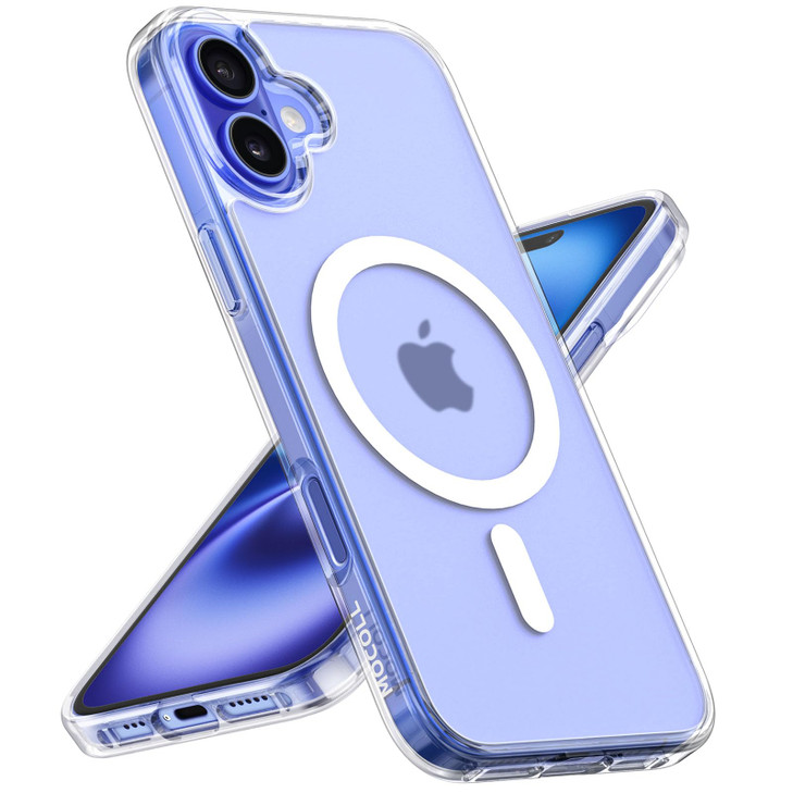 MOCOLL for iPhone 16 Plus Case ClearCompatible with MagSafeSlim Transparent Magnetic CoverMilitary Grade Drop Protection