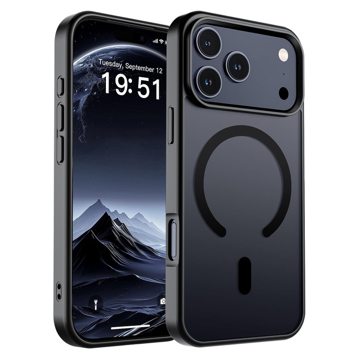 SUPFINE Magnetic for iPhone 17 Pro Case Compatible with MagSafeMilitary Grade Drop Protection Translucent Matte Shockpro