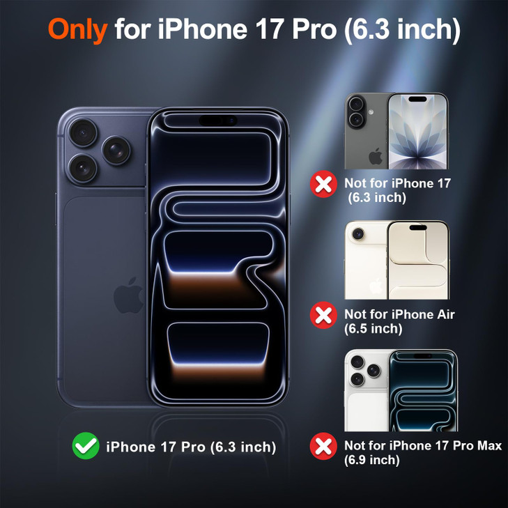 SUPFINE Magnetic for iPhone 17 Pro Case Compatible with MagSafeMilitary Grade Drop Protection Translucent Matte Shockpro