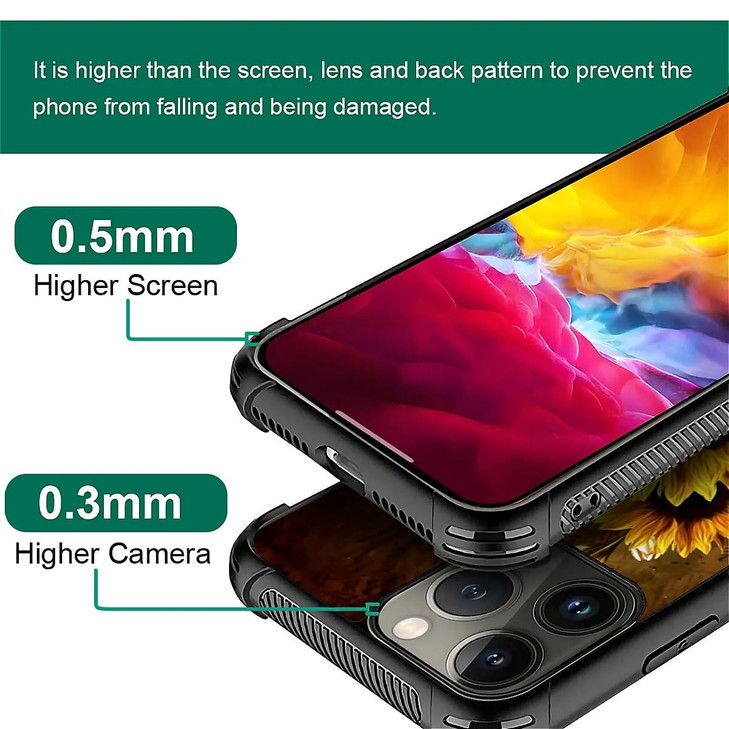 DAIZAG Compatible with iPhone 16 Pro Max CaseVintage Sunflower Four Corners with Bumper Shockproof AntiScratch Protectio