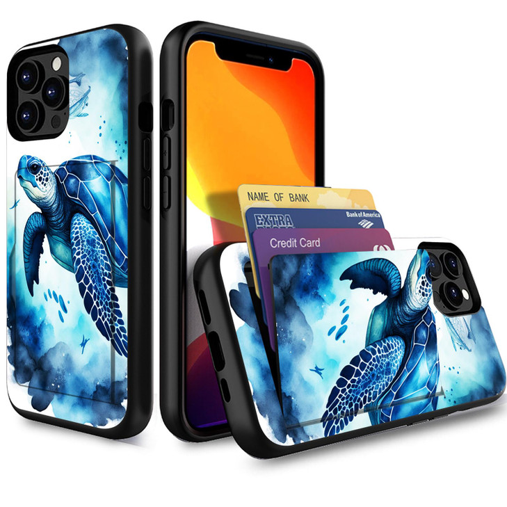Vobber for iPhone 16 Pro Max CaseWallet Case Hidden Card Slot Holder Shockproof TPU and PC Dual Layer Protective Case Co