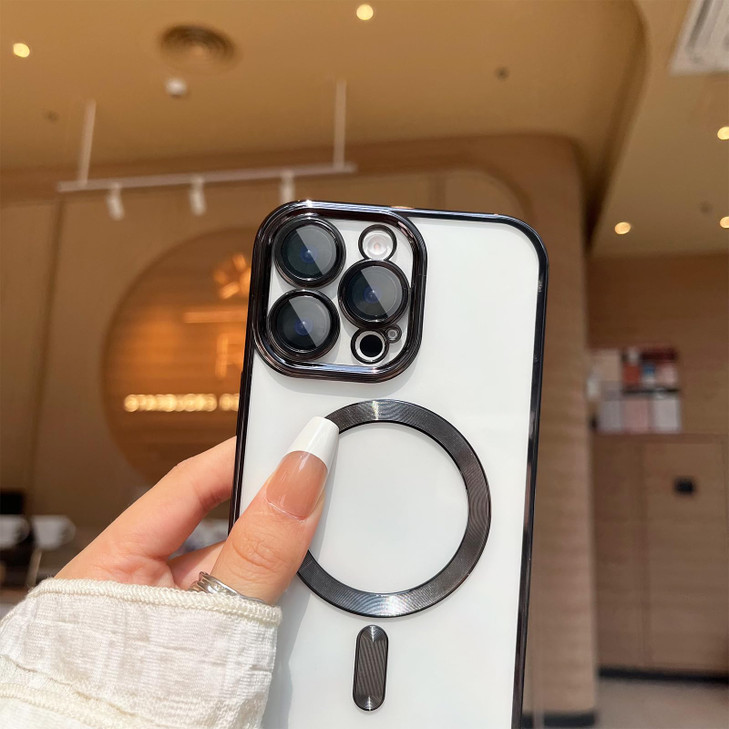 Sayoaho Strong Magnetic Clear Case for iPhone 16 Pro Max Phone Case with MagSafe NonYellowing Full Camera Lens Protector