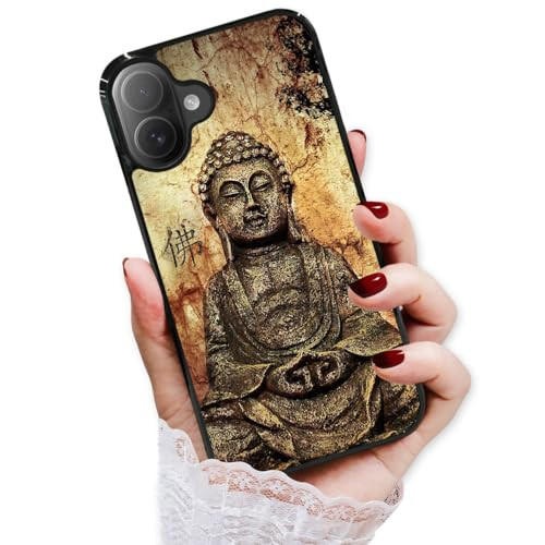 AJOURTEK for iPhone 16 Plus Durable Protective Soft Back Case Phone Cover HOT12125 Buddha
