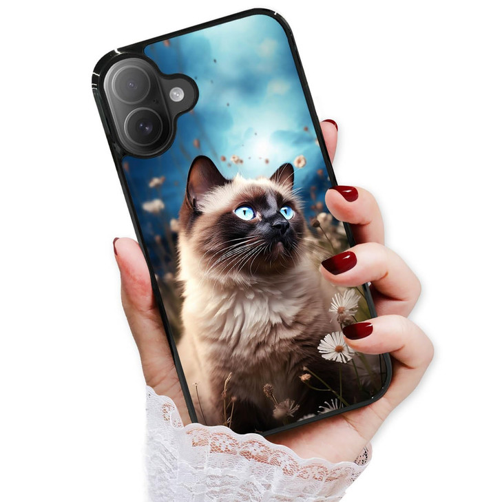 for iPhone 16 Durable Protective Soft Back Case Phone Cover HOT24035 Seal Point Rag Doll Kitten Cat 24035