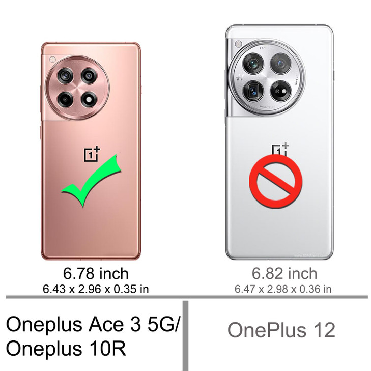 Osophter for Oneplus 12R Case Oneplus Ace 3 5G Case Clear Reinforced Corners TPU Flexible for Oneplus 12R 5G Phone Cover