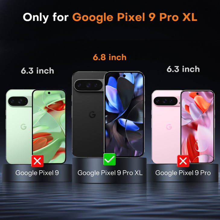 OMOTON 32 Pack for Google Pixel 9 Pro XL Screen Protector 68 Inch 3 Tempered Glass Film 2 Camera Lens Protector Bubblefr