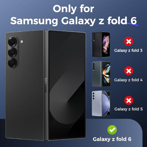Ruky for Z Fold 6 Case with S Pen Holder Slot Not for Z Fold 5 with Builtin Screen Protector Hinge Protection Protective