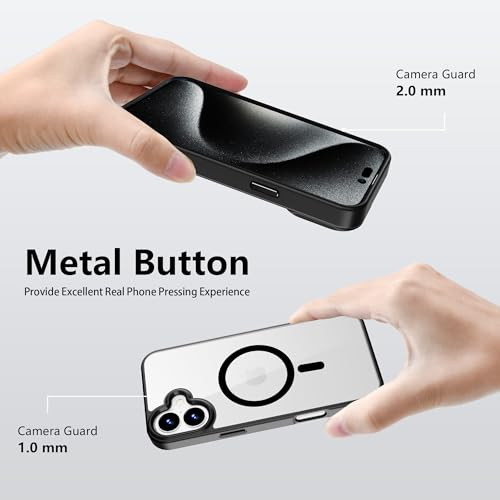 PinLiSheng Magnetic for iPhone 16 Plus Case AntiYellowing Compatible with Magsafe Military Grade Protection Shockproof C