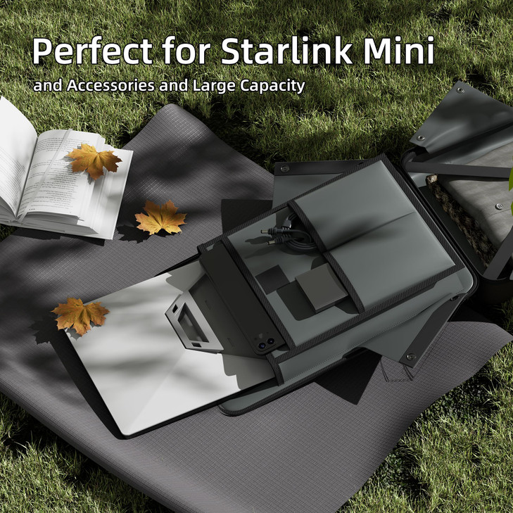 EAZUSE Starlink MINI Backpack Starlink MINI Case for Power Cables Battery Adapter More Waterproof Travel Bag for Accesso