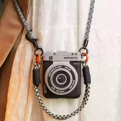 YuetWay Magnetic Holder Case for Motorola Razr Plus 20242025 Camera Case Vintage Cover Cute 3D Cool Unique Design with R