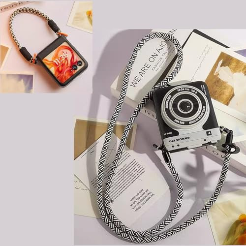 YuetWay Magnetic Holder Case for Motorola Razr Plus 20242025 Camera Case Vintage Cover Cute 3D Cool Unique Design with R