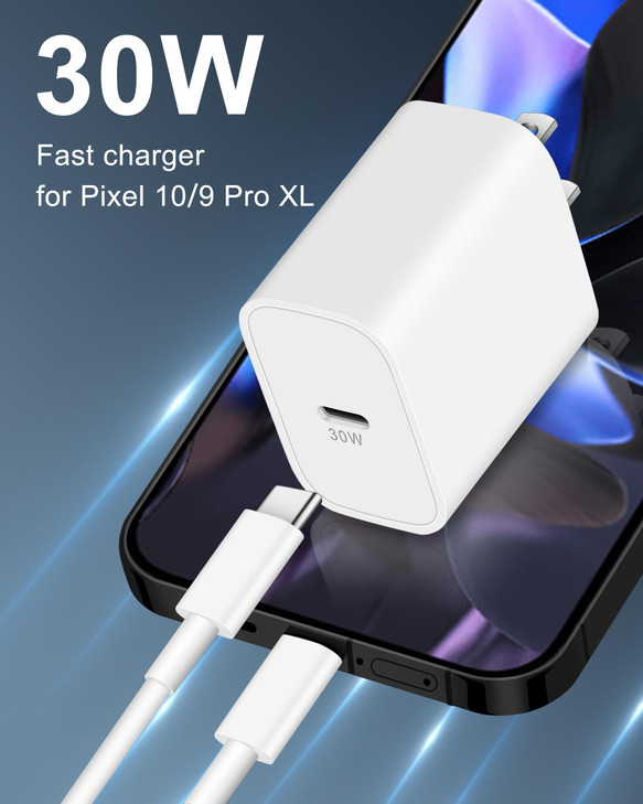 30W USB C Fast Charger for Google Pixel 1010 Pro XL10 Pro Fold99 Pro XL88a8 Pro77a6543 XL 30 Watt Type C Super Fast Wall