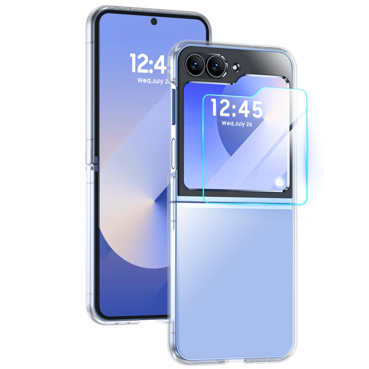 GooseBox for Galaxy Z Flip 6 Case with Screen ProtectionSlim HD Clearly Case UltraThin AntiScratch Shockproof Phone Case