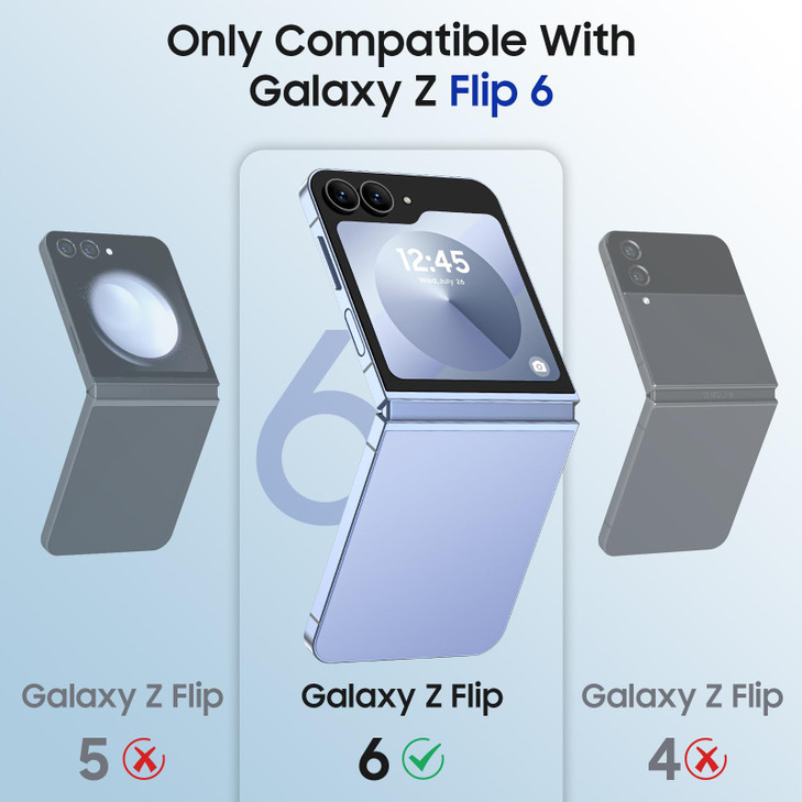 GooseBox for Galaxy Z Flip 6 Case with Screen ProtectionSlim HD Clearly Case UltraThin AntiScratch Shockproof Phone Case