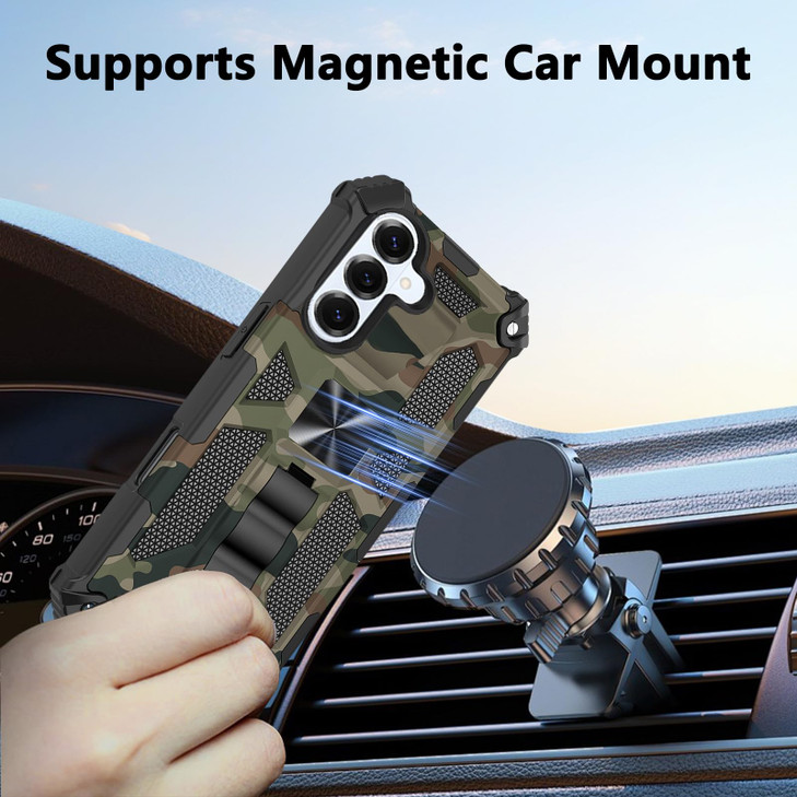 CCSmall for Samsung Galaxy A16 Case with Foldable Kickstand Military Grade Shockproof Protective Phone Men Slim Cover Bu