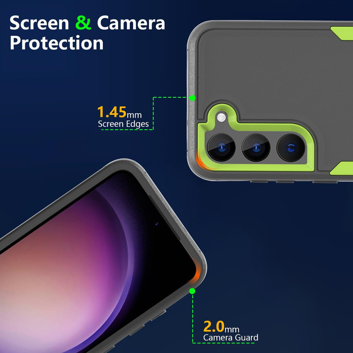 Zoeirc Case for Galaxy S24 FE Case for Samsung S24 FE SMS721U with Tempered Glass Screen Protector Hybrid Dual Layer Sho