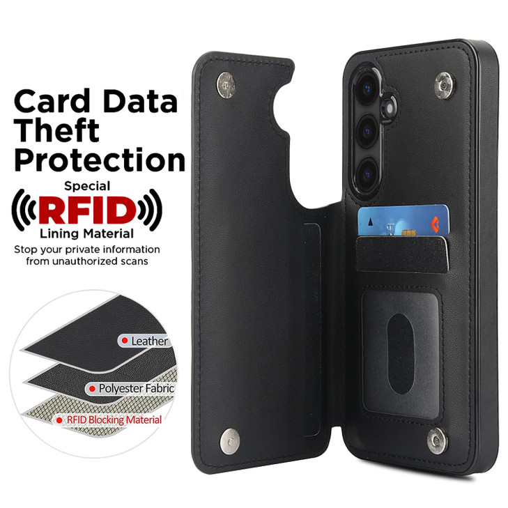 LBYZCASE for Samsung Galaxy S24 FE 5G Case Wallet with Card HolderBack Flip Folio PU Leather Kickstand Card Slots Case f