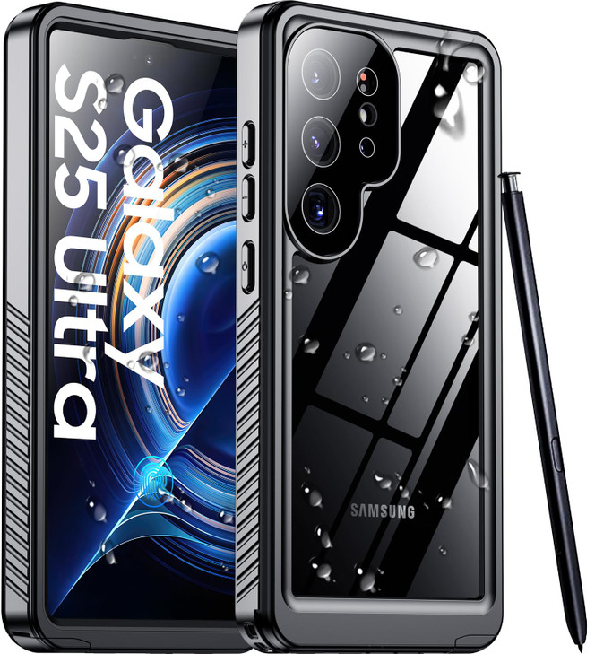 Temdan Designed for Samsung Galaxy S25 Ultra Case Waterproof Builtin Lens Screen Protector Military Grade Shockproof Dro