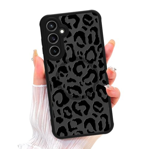 ZIYE Magnetic Case for Galaxy S24 Fe Leopard Pattern Phone Case with Camera ProtectionSilicone TPU Phone Protective Cove