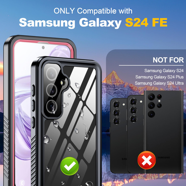ANTSHARE for Samsung Galaxy S24 FE Case with Builtin Screen Protector 360 Full Body Protective Shockproof IP68 Waterproo