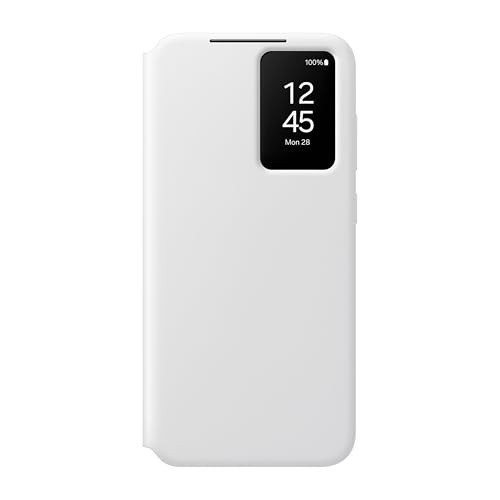 Samsung Galaxy S24 FE Wallet Phone Case Protective Cover with Smart Small Screen View Finger Tap Control Slim Design Car