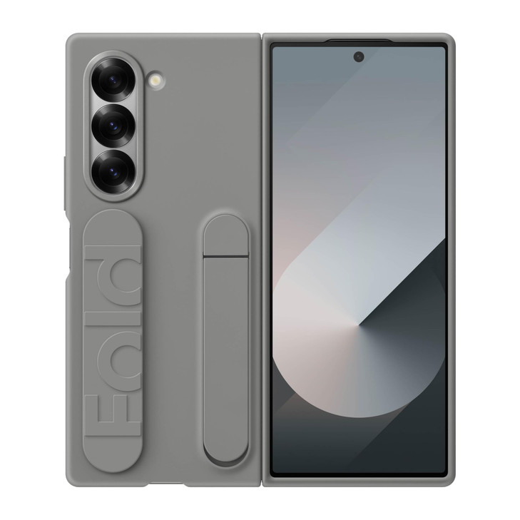Samsung Galaxy Z Fold 6 Silicone Phone Case Protective Cover with Stand Secure Grip Slim Soft Comfortable Design US Vers