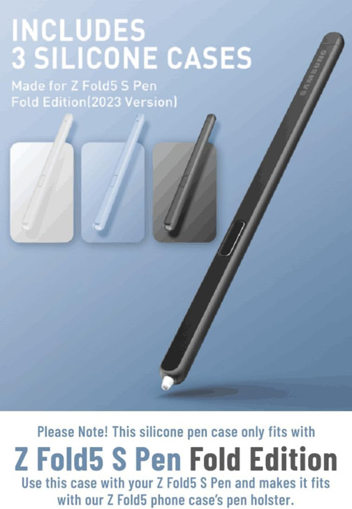 iBlason Cosmo for Samsung Galaxy Z Fold 5 Case with Pen Holder Builtin Screen Protector Hinge Protection 3 Silicone Pen