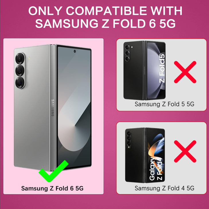 BENTOBEN Magnetic Case for Samsung Galaxy Z Fold 6 Magsafe Compatible Translucent Matte Slim Shockproof Protective Cover