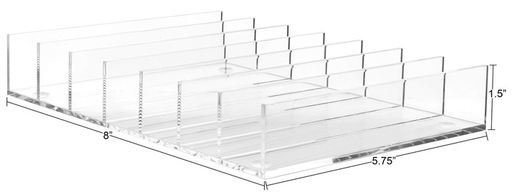 Mantello Clear Makeup Organizer Eyeshadow Palette Organizer Cash Holder & Makeup Palette Organizer Acrylic
