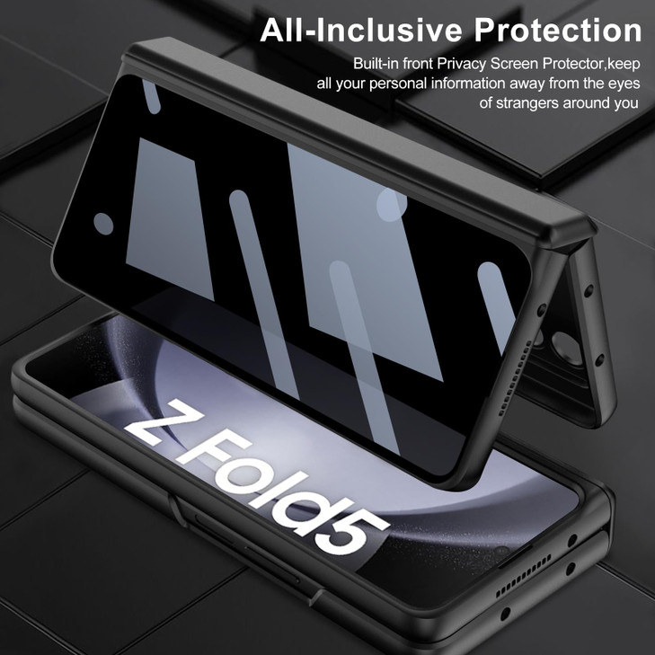 FODDOM PUROOM for Samsung Galaxy Z Fold 5 Case with Privacy Screen Protector New Magnetic Coverage Hinge Protective AllI