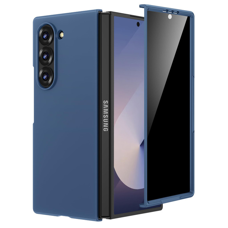 Maxdara for Samsung Z Fold 6 Case with Privacy Tempered Glass Screen Protector Support Wireless Charging Protective Phon