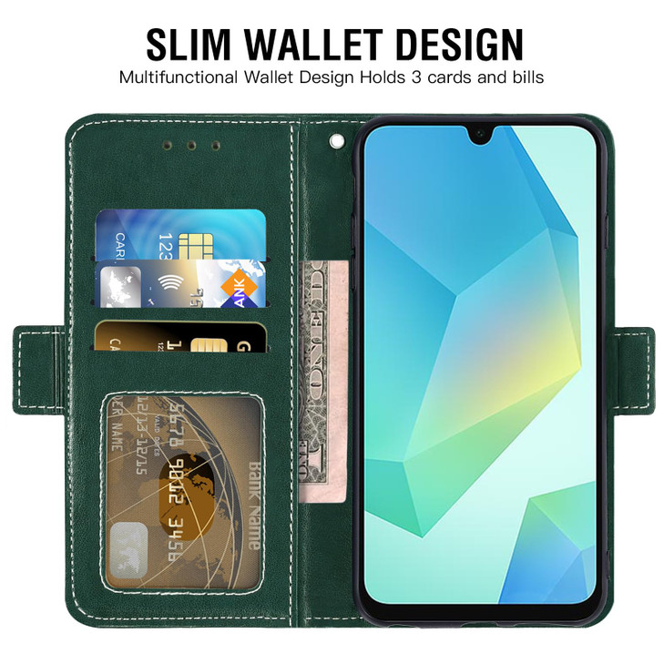 Asuwish Phone Case for Samsung Galaxy A16 5G4G Wallet Cover with Tempered Glass Screen Protector and PU Leather Flip Flo