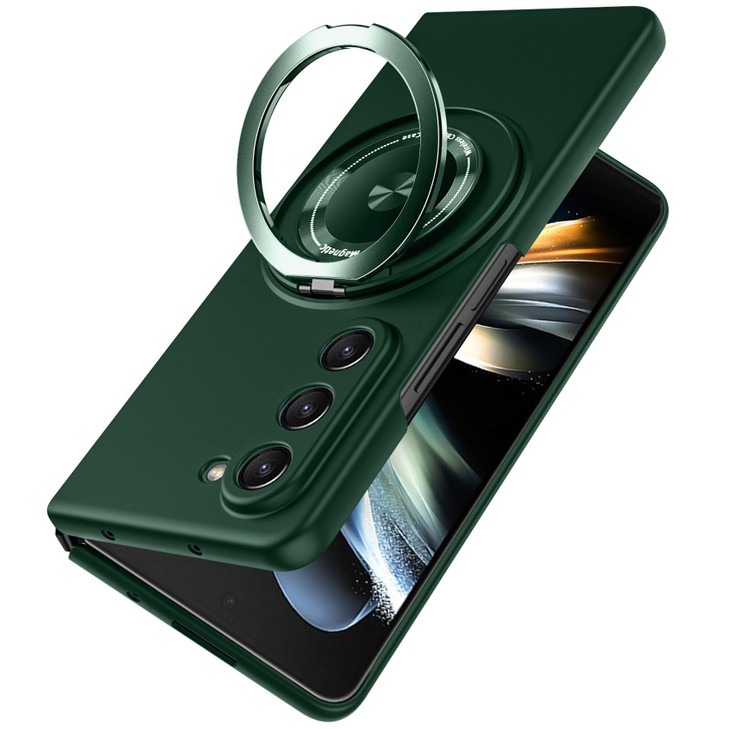 for Samsung Galaxy Z Fold6 Case with RingCompatible with MagneticPC Hard Protective Coverwith Stand Function360 Rotating