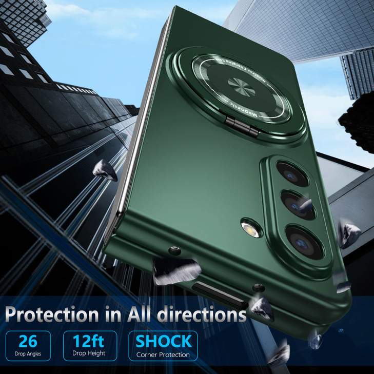 for Samsung Galaxy Z Fold6 Case with RingCompatible with MagneticPC Hard Protective Coverwith Stand Function360 Rotating