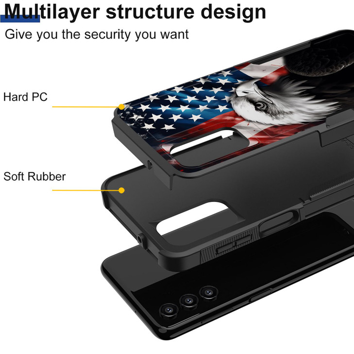 KJFHDJFDH for Galaxy A16 5G CaseDual Layer Hybrid Heavy Duty Rugged Shockproof Hard PC Soft Silicone Protective Case for