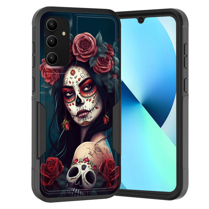 KJFHDJFDH for Galaxy S24 FE CaseDual Layer Hybrid Heavy Duty Rugged Shockproof Hard PC Soft Silicone Protective Case for