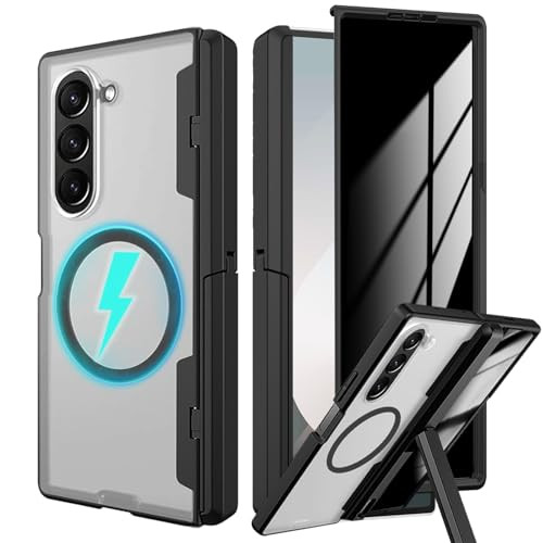 YQODSZ for Samsung Galaxy Z Fold 6 Case with Privacy Screen Protector Compatible with Magsafe Fold6 Magnetic Case with K