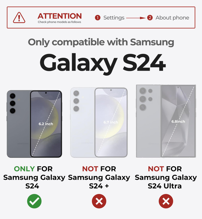 Dexnor for Samsung Galaxy S24 Case with Builtin Slide Camera Cover Screen Protector Kickstand HeavyDuty Shockproof Rugge