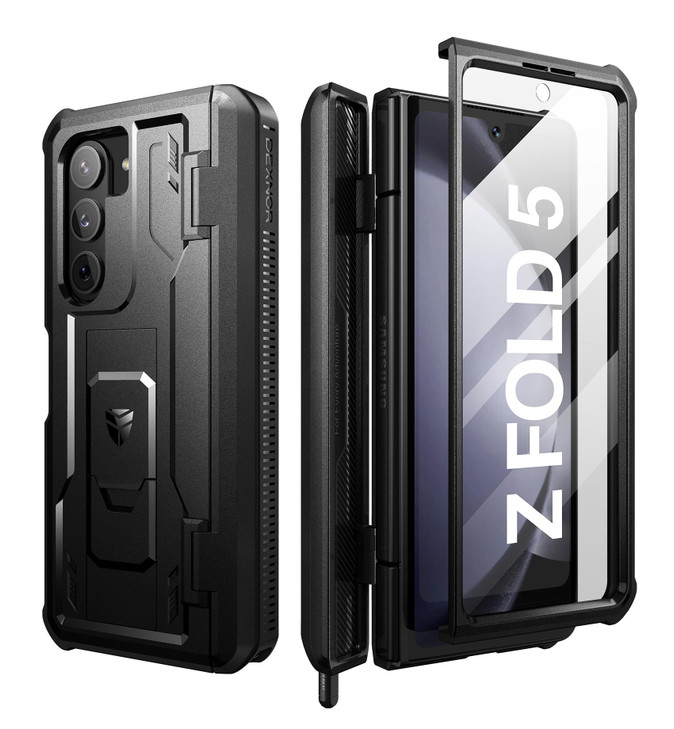 Dexnor BumperShock Case for Samsung Galaxy Z Fold 5 Hinge CoverageFullbody Shockproof Rugged Bumper Case Heavy Duty Prot