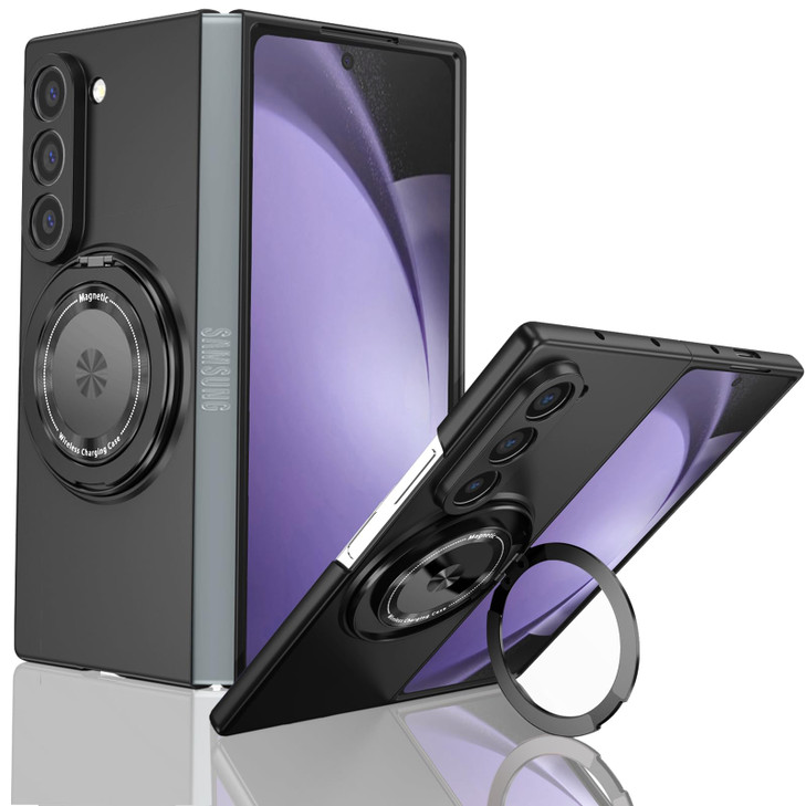 MRRSIWEI Designed for Samsung Galaxy Z Fold 6 Case Magnetic with Kickstand Compatible with MagSafe Slim Rugged Shockproo