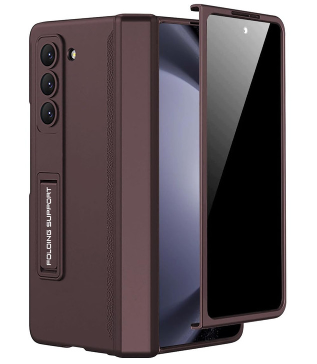 Miimall for Samsung Galaxy Z Fold 5 Case with Privacy Screen Protector Builtin Convenient Adjustable Kickstand Magnetic