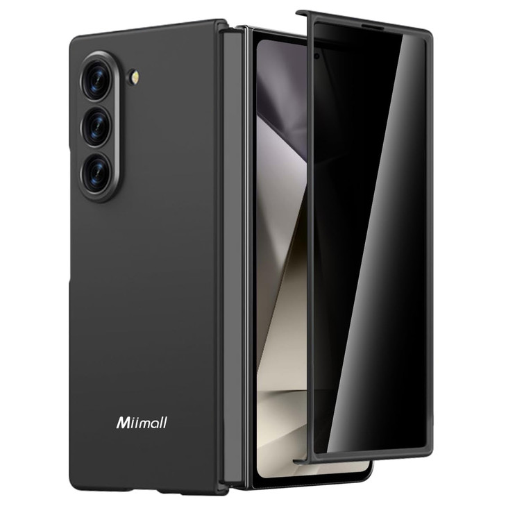 Miimall Slim Fit for Samsung Galaxy Z Fold 6 Case with Privacy Screen Protector Ultra Thin Lightweight Hard PC Cover Pho