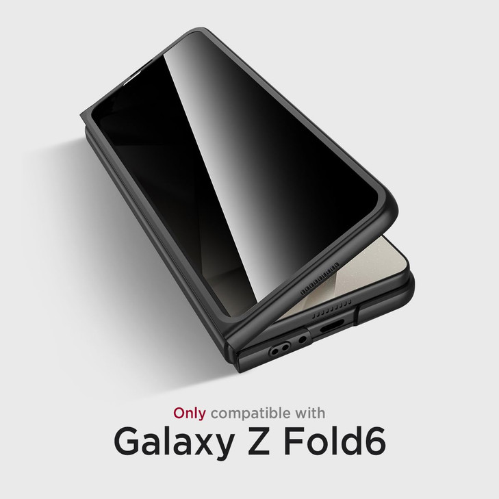Miimall Slim Fit for Samsung Galaxy Z Fold 6 Case with Privacy Screen Protector Ultra Thin Lightweight Hard PC Cover Pho