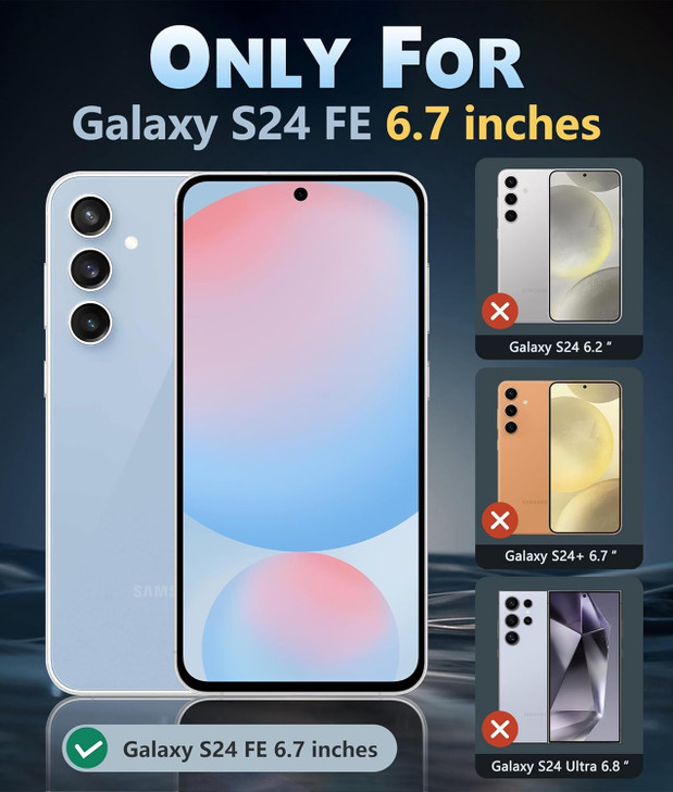 ZXHSBROK for Samsung Galaxy S24 FE Phone Case Military Grade Heavy Duty 3Layer Shockproof Drop Protective Cover for Sams