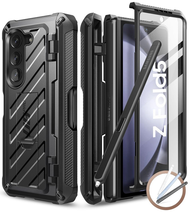 SUPCASE for Galaxy Z Fold 5 Case with S Pen Holder Unicorn Beetle Pro Builtin Screen Protector Stand MilitaryGrade Prote