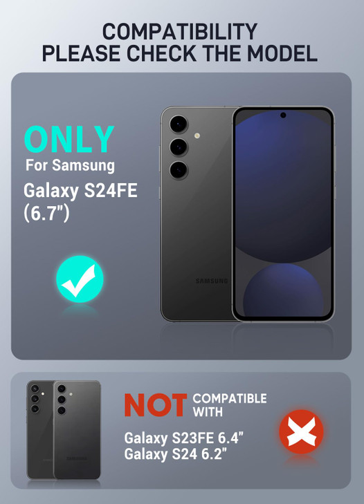 iBlason Armorbox for Samsung Galaxy S24 FE Case with Stand BeltClip Builtin Screen Protector Military Protection FullBod