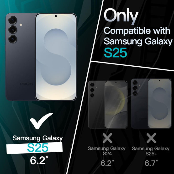 JETech Slim Fit Case for Samsung Galaxy S25 5G Camera Lens Full Protection Soft TPU Thin Protective Phone Cover with Mat